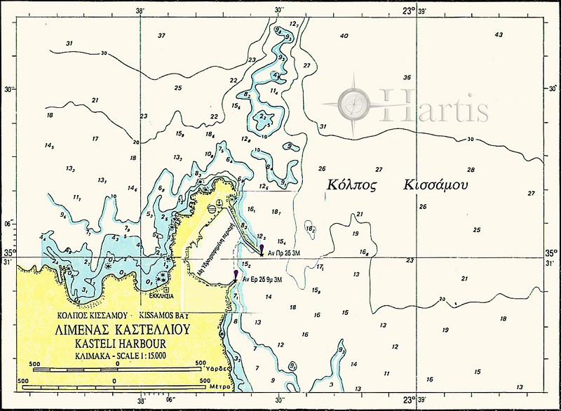 Kastelli - Yeorgioupoli Anchorages (Kriti Island) Nautical Chart