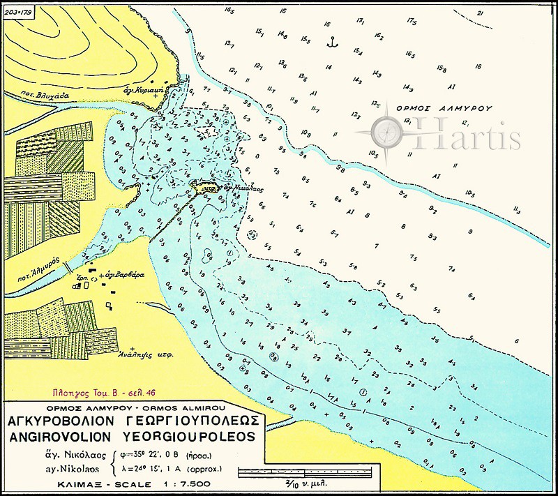 Kastelli - Yeorgioupoli Anchorages (Kriti Island) Nautical Chart