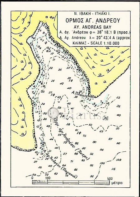 Bays and Anchorages of Kefallinia and Ithaki Islands Nautical Chart