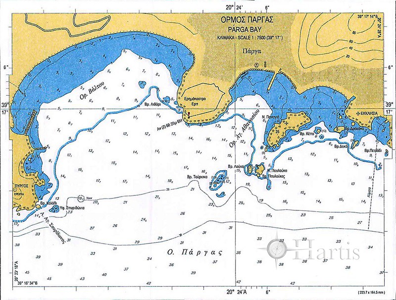 Όρμοι Ηπείρου, Ναυτικός Χάρτης