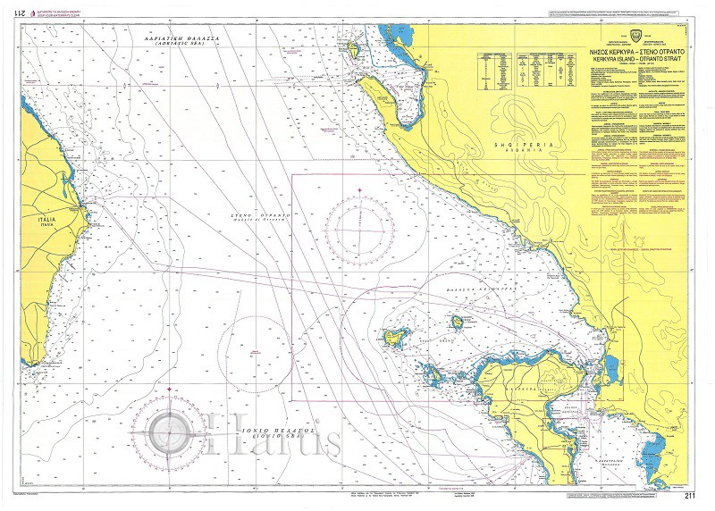 Corfu - Otranto Strait  Nautical Chart