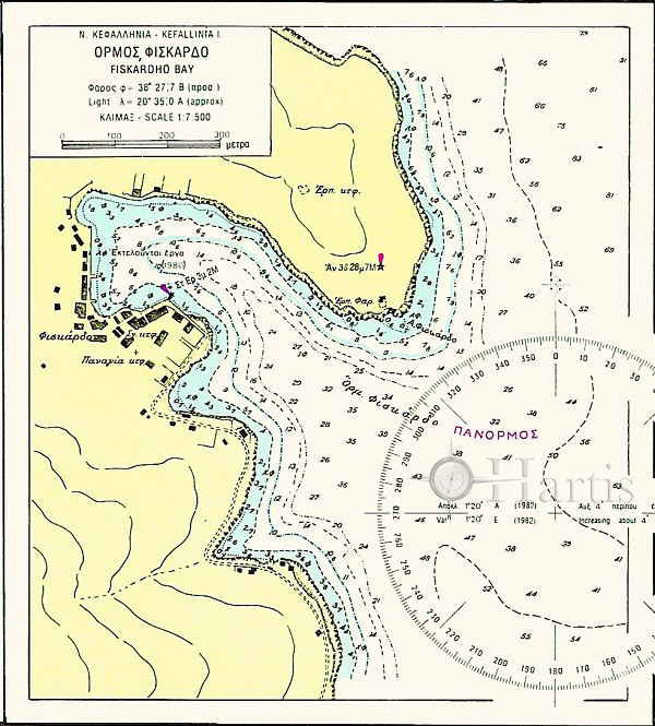 Bays and Anchorages of Kefallinia and Ithaki Islands Nautical Chart