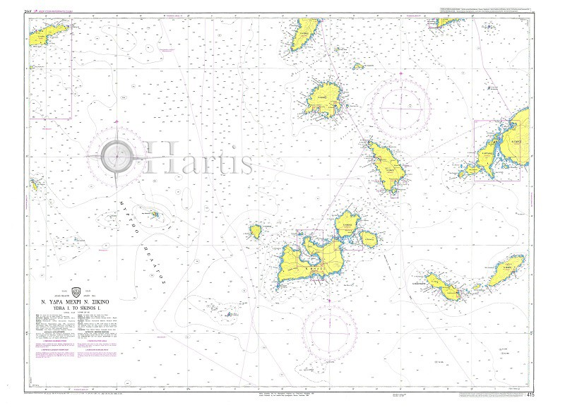Hydra Island to Sikinos  Nautical Chart