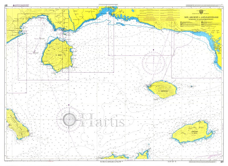 Athos Pen. to Alexandroupolis P. Nautical Chart