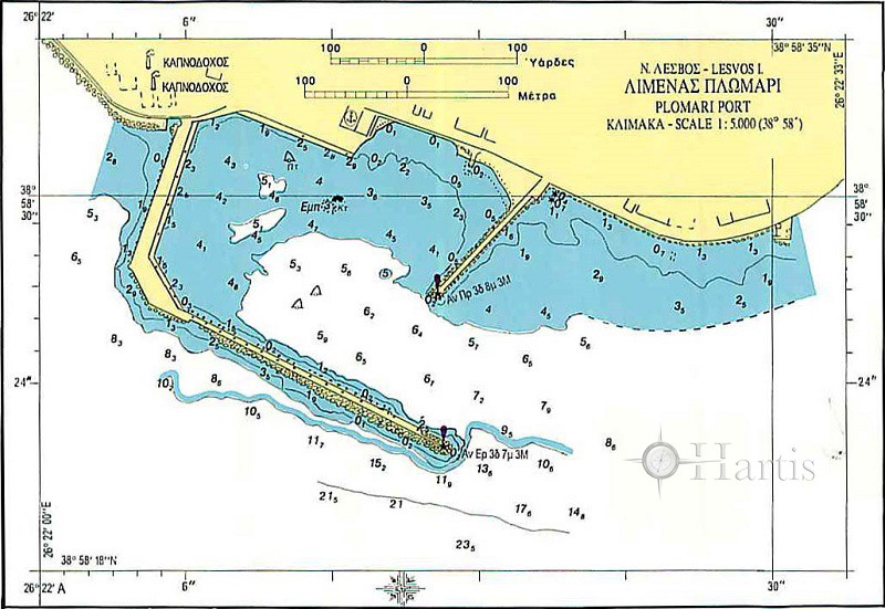 Harbours and Anchorages of Lesvos Nautical Chart